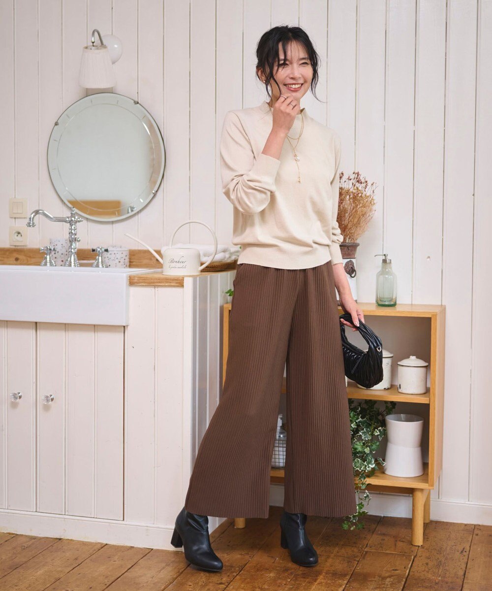 WEGO 【WEB限定/25年秋冬新作/洗濯OK/毛玉レス】ハイネックプルオーバー 