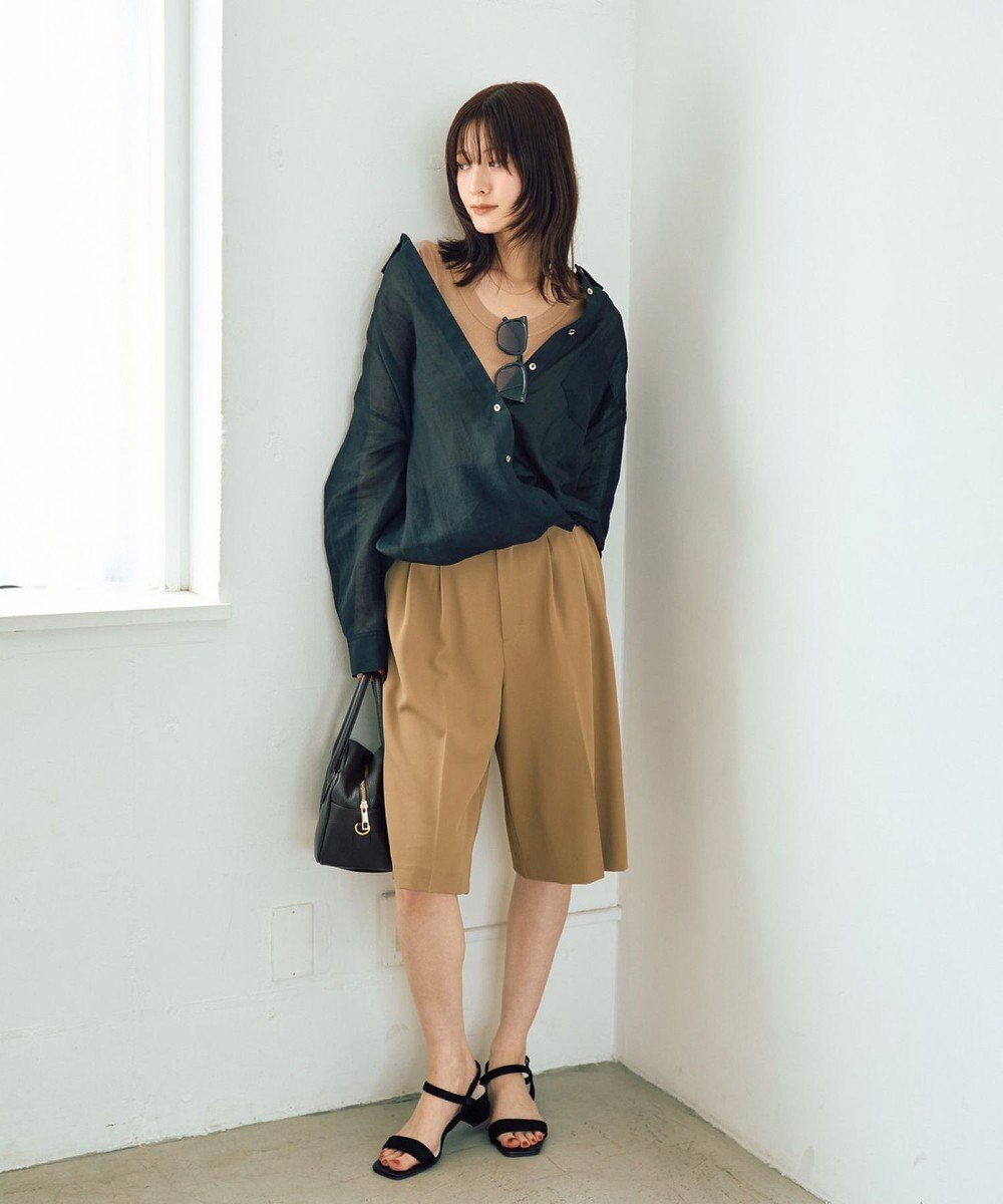 YECCA VECCA 3wayシアーリネンシャツ 