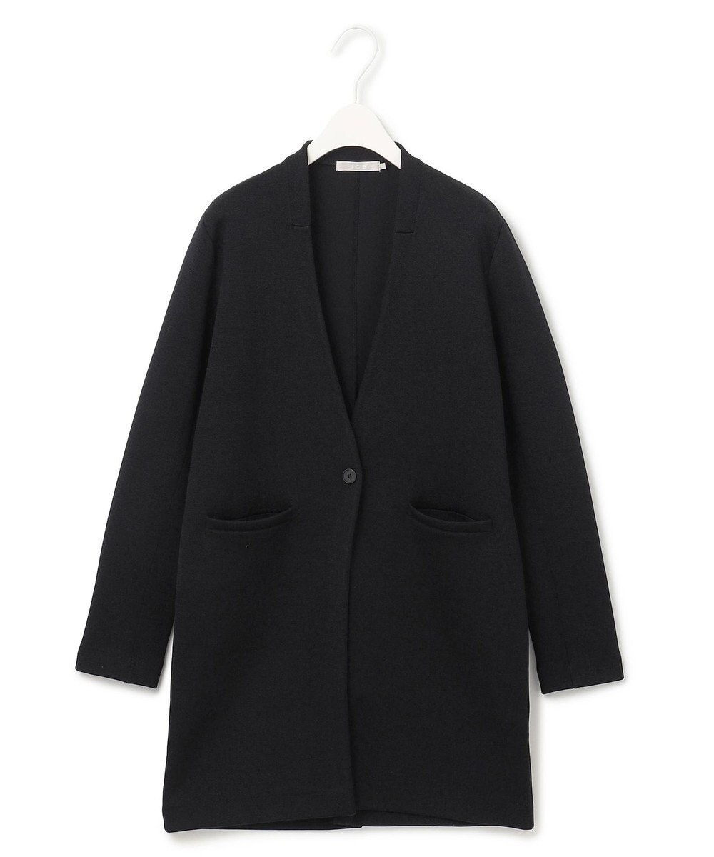 ICB 【洗える】シンセティックヤーンスムース ロングニットジャケット 