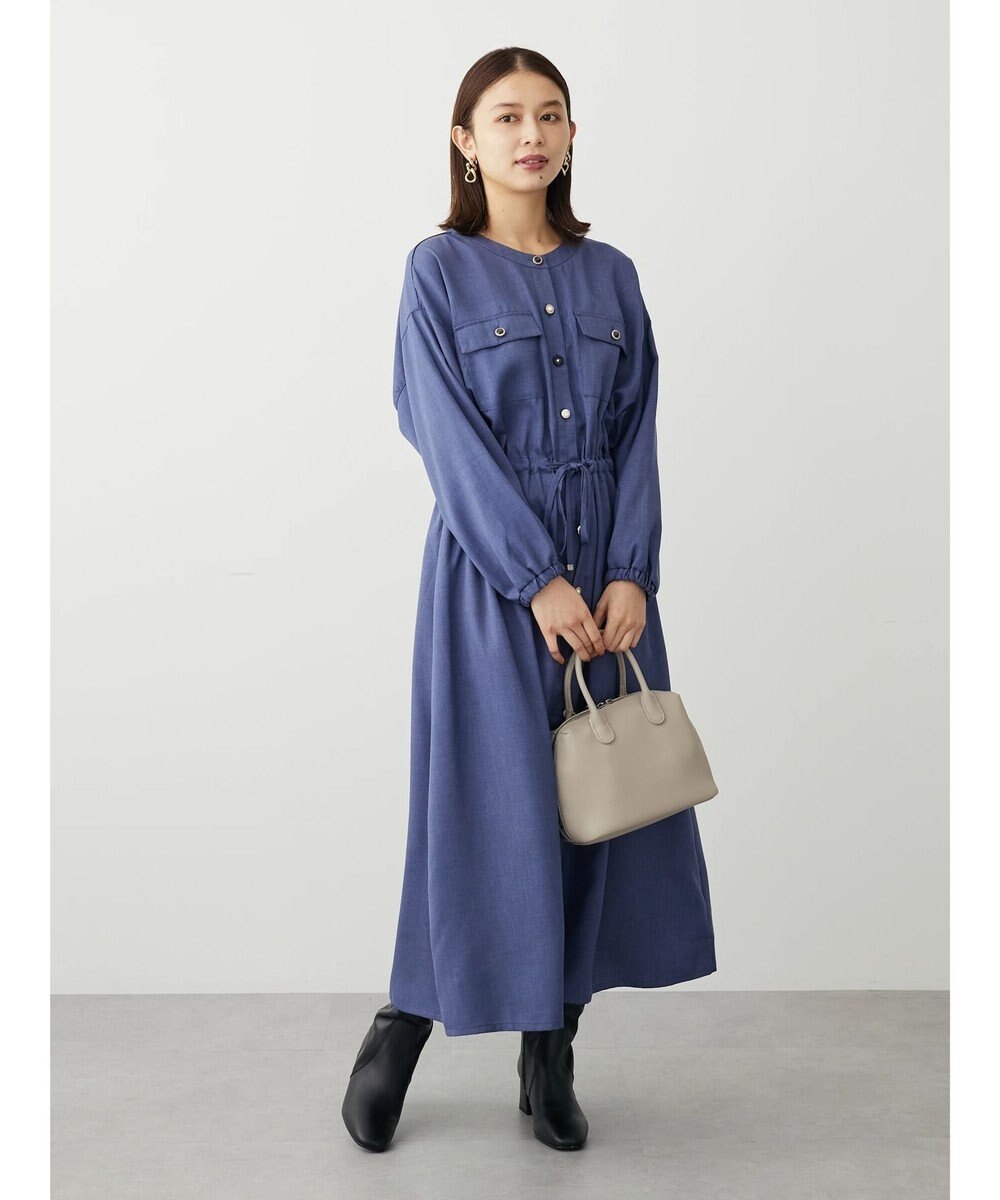 Green Parks ・ＥＬＥＮＣＡＲＥ　ＤＵＥ　イロイロ釦ドロストワンピース 