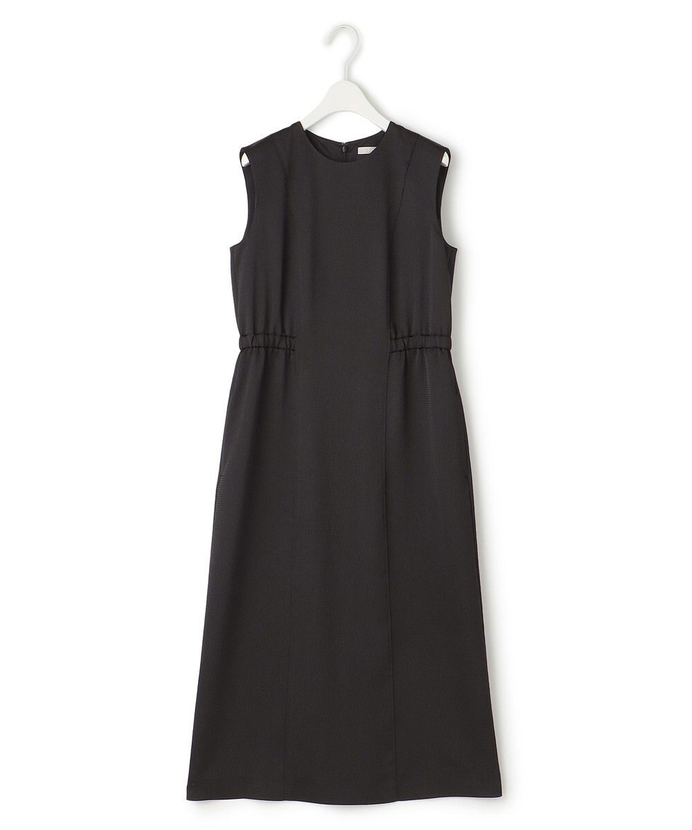 ICB 【洗える】 ストレッチハンマーサテン ノースリーブワンピース 