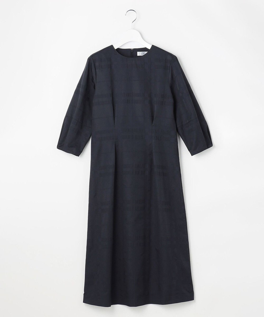 J.PRESS LADIES L ブロックチェックジャガード ワンピース 