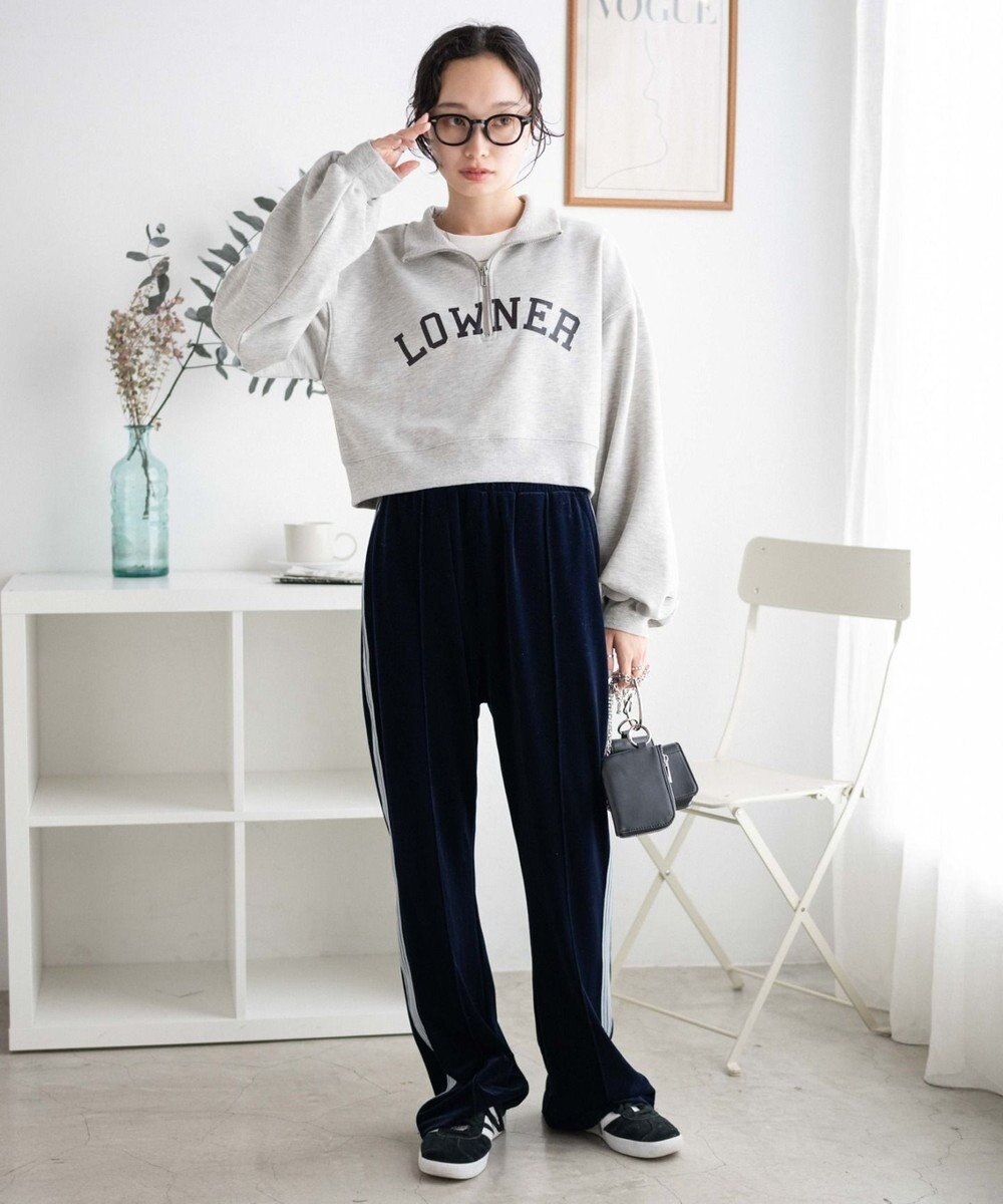 WEGO ハーフジップショートスウェット 