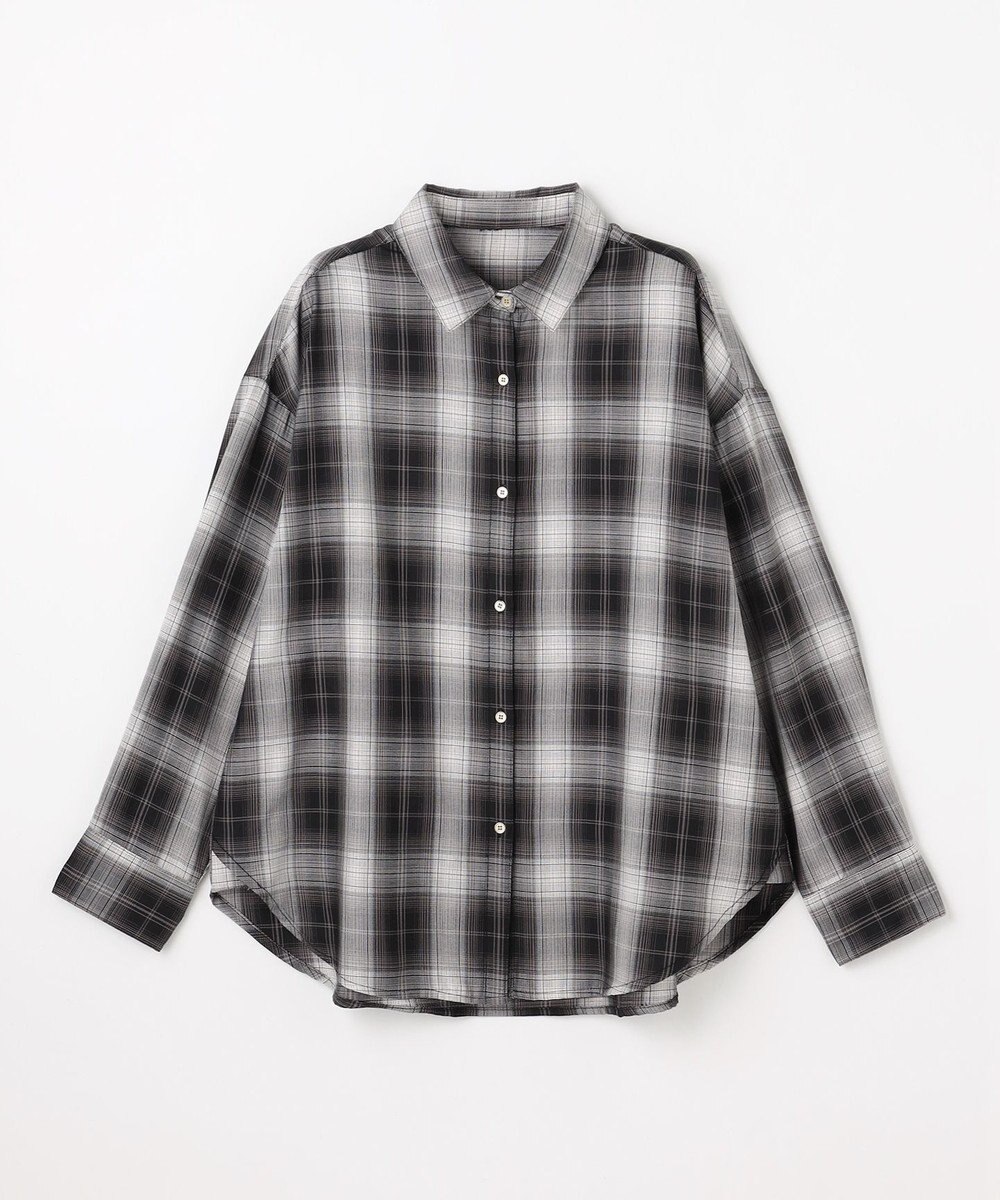 ANY L オンブレーチェックオーバーシャツ 