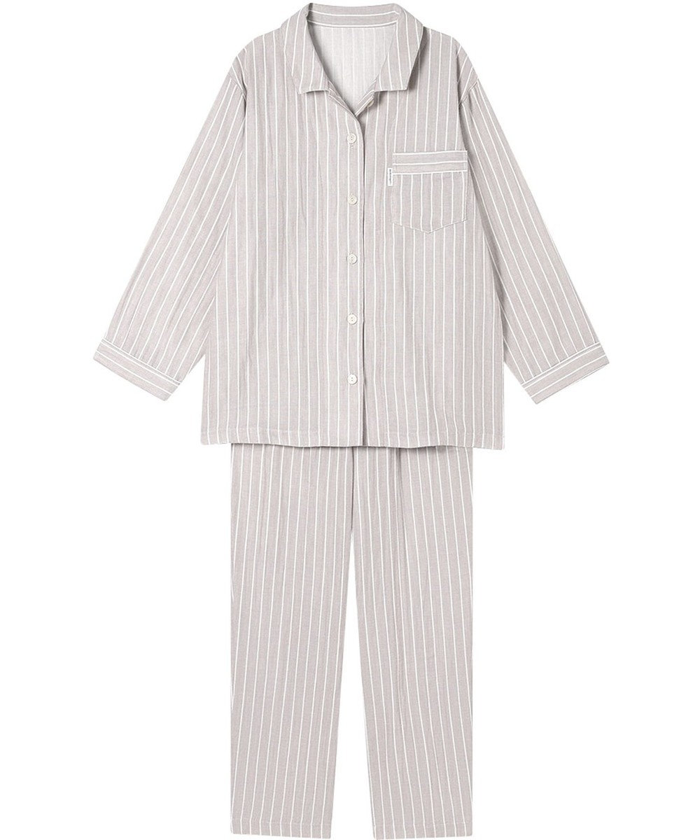 ワコール／睡眠科学 パジャマ 長袖 長ズボン 綿100%(本体) 二重ガーゼ 通気性 上下セット 前開き メンズパジャマあり(YGX571) レディース YDX570 睡眠科学／ワコール 