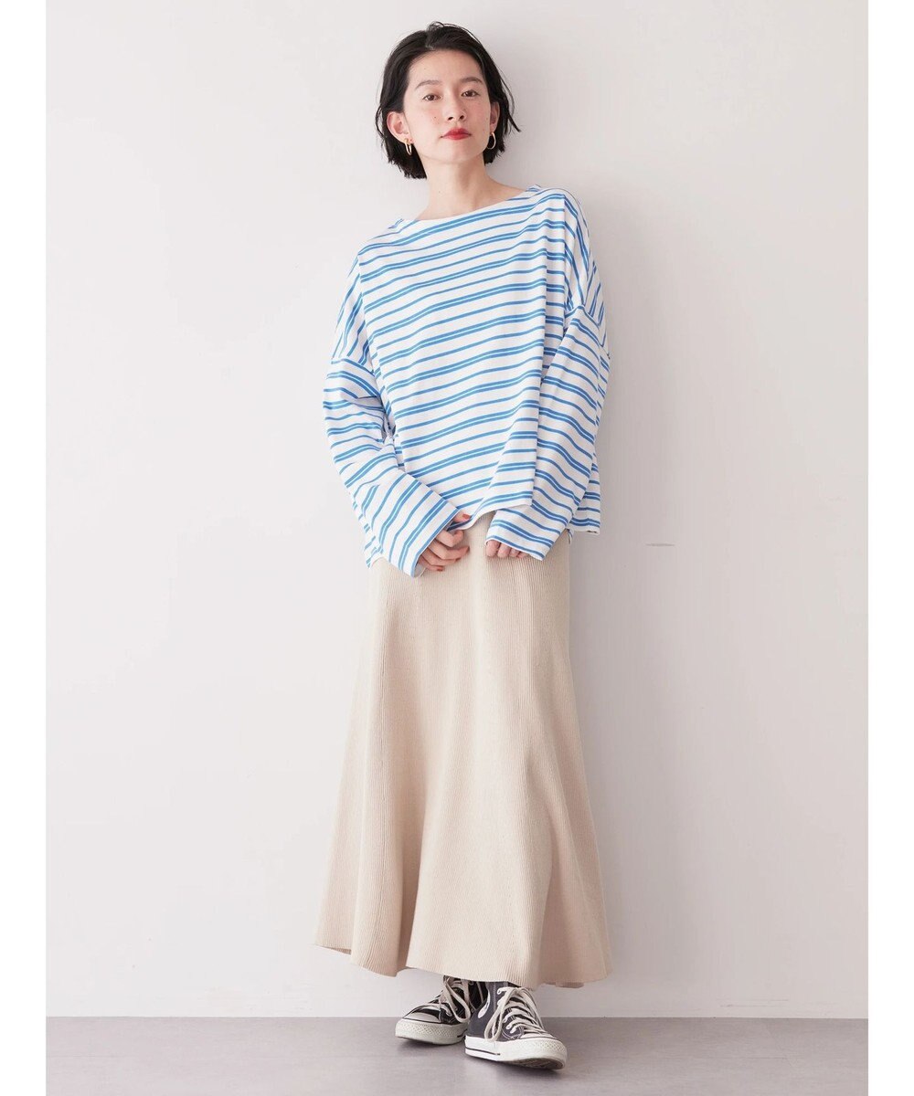 AMERICAN HOLIC ボートネックボーダープルオーバー 