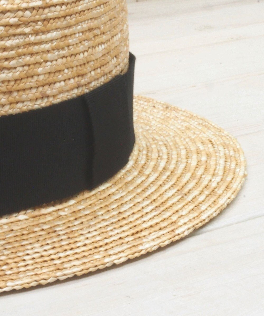 石田製帽 【UNISEX】 細麦ストローハット キャノチエ 