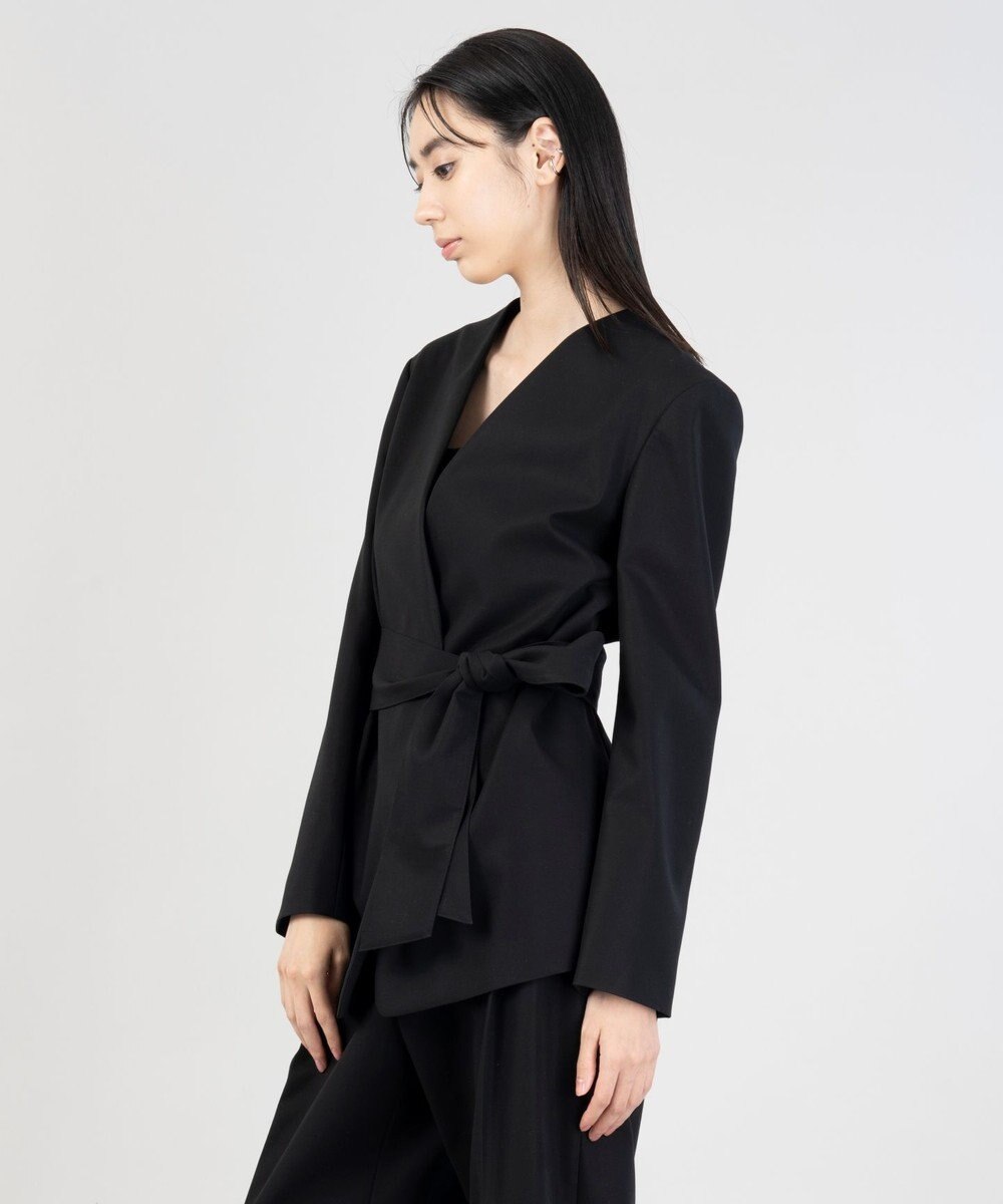 23区 L 【エステータ】コットンダブルクロス ノーカラージャケット 