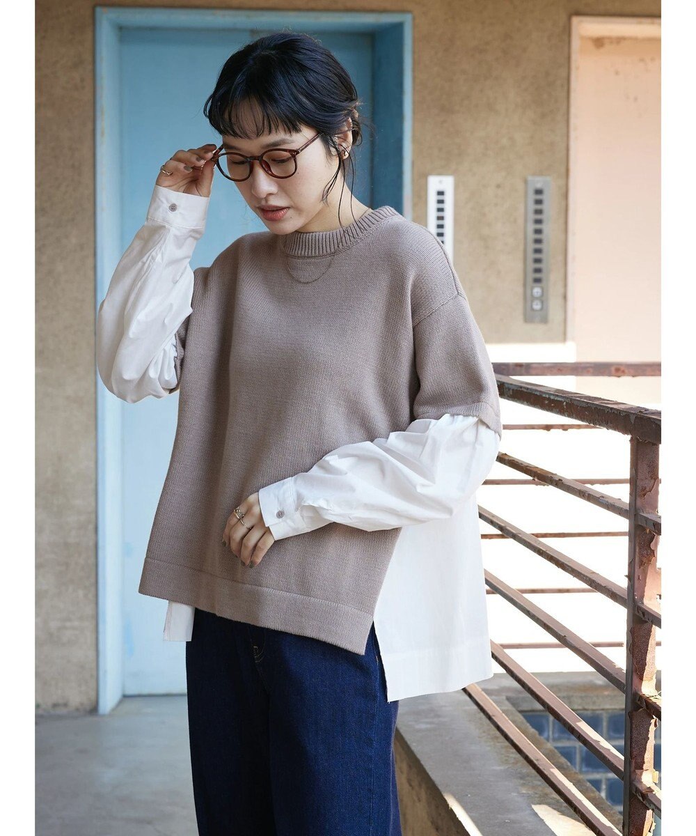 CRAFT STANDARD BOUTIQUE シャツドッキングニットプルオーバー 