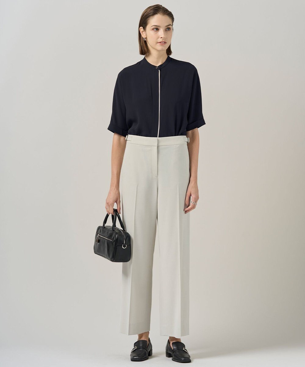 ICB 【UVカット・洗える】ウール2WAYストレッチ ワイドパンツ 