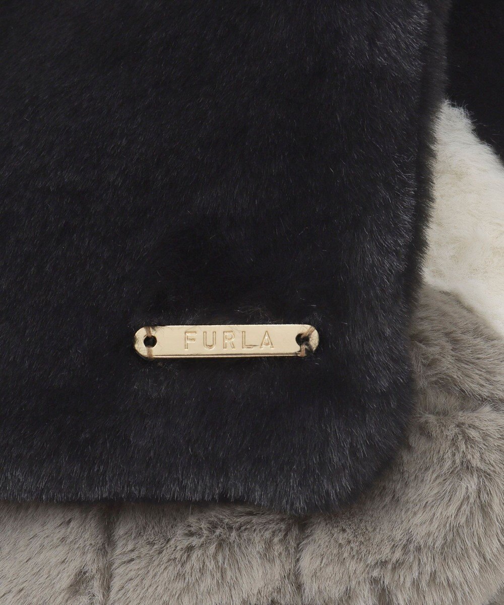 MOONBAT FURLA フェイクファーキルティング風トリコマフラー 