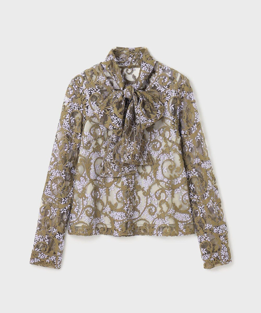 GRACE CONTINENTAL ボウタイ付レースブラウス 