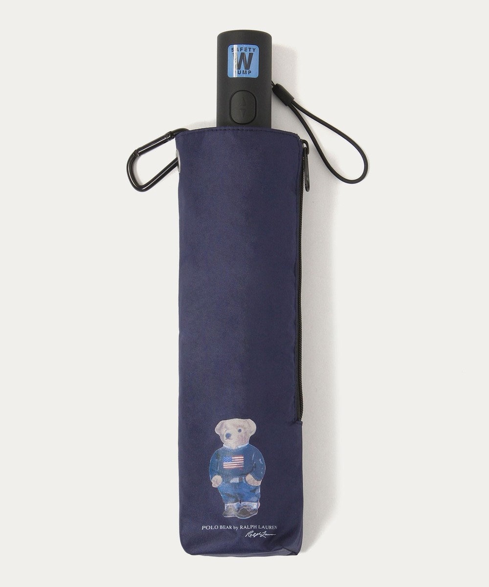 MOONBAT 【WEB限定/遮光率100%/遮熱/UV】POLO RALPH LAUREN（ポロ ラルフローレン）晴雨兼用日傘 ポロベア 無地 折りたたみ傘 自動開閉 