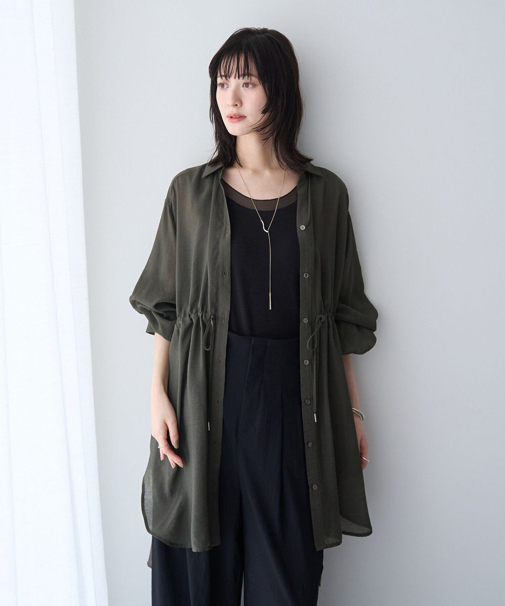 YECCA VECCA シアー2way袖バルーンチュニック 