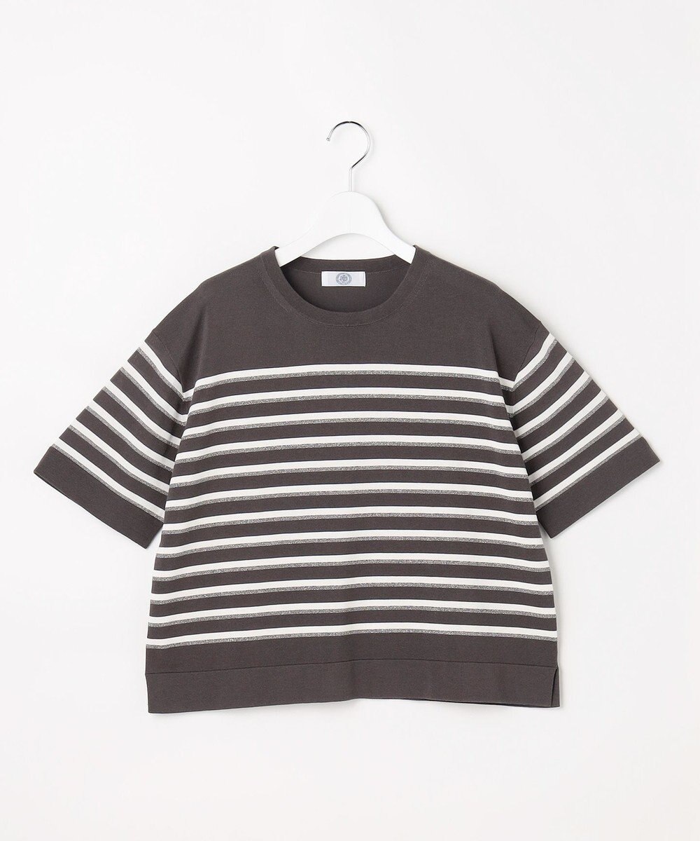 J.PRESS LADIES COTTON ACETATE DRY ニット Tシャツ 