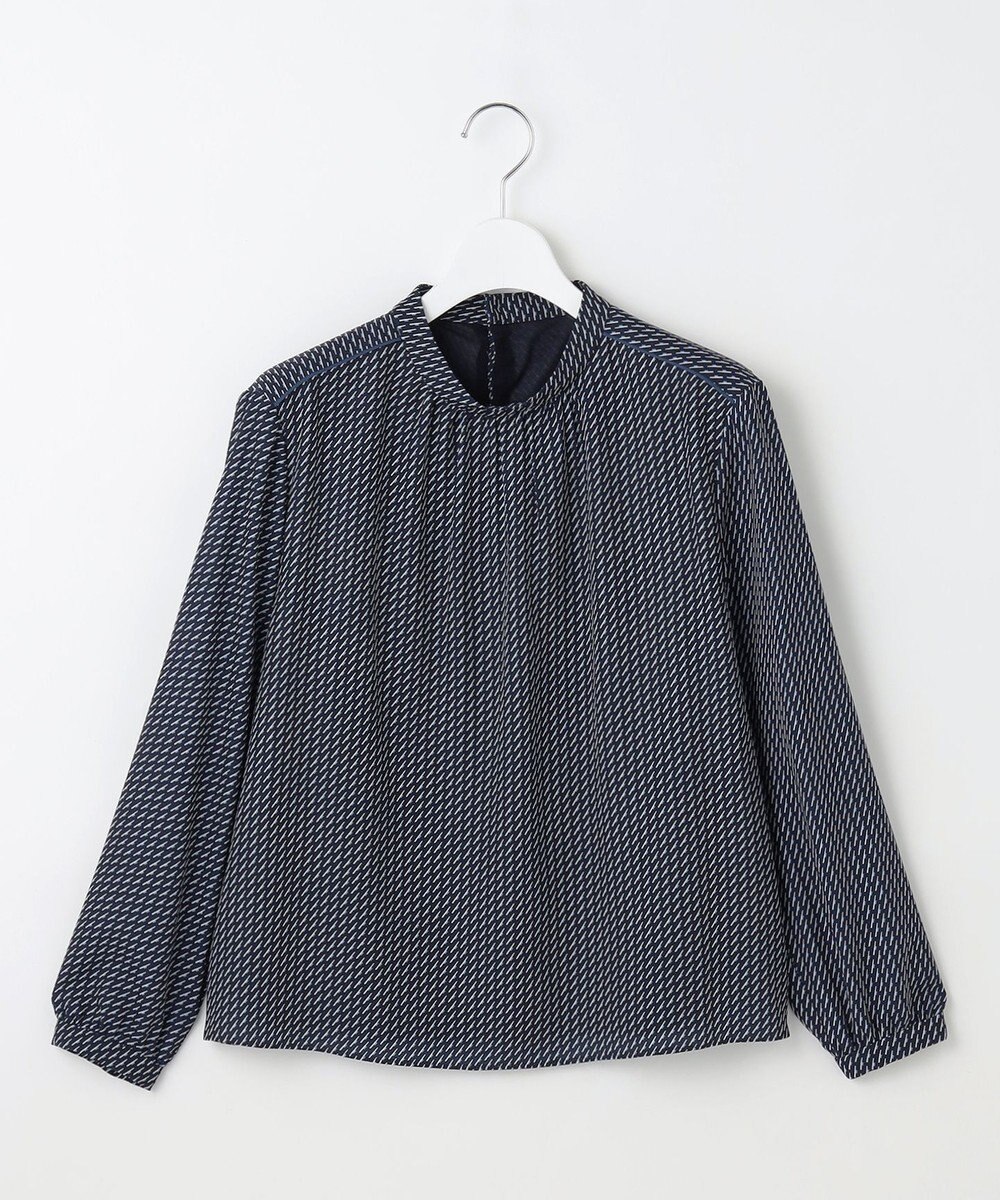 J.PRESS LADIES 幾何プリント モックネック カットソー 