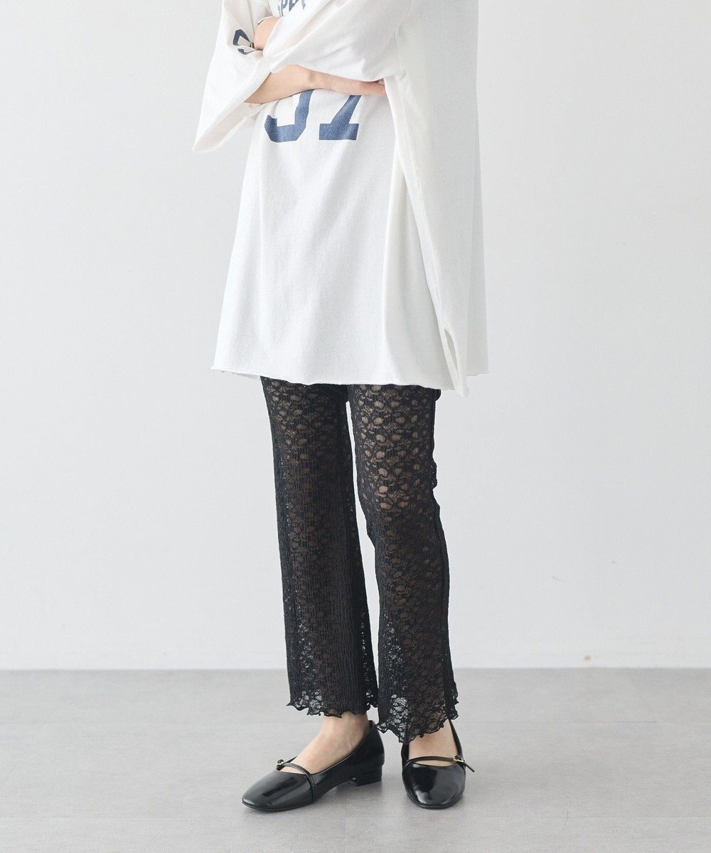 earth music&ecology レースフレアパンツ 