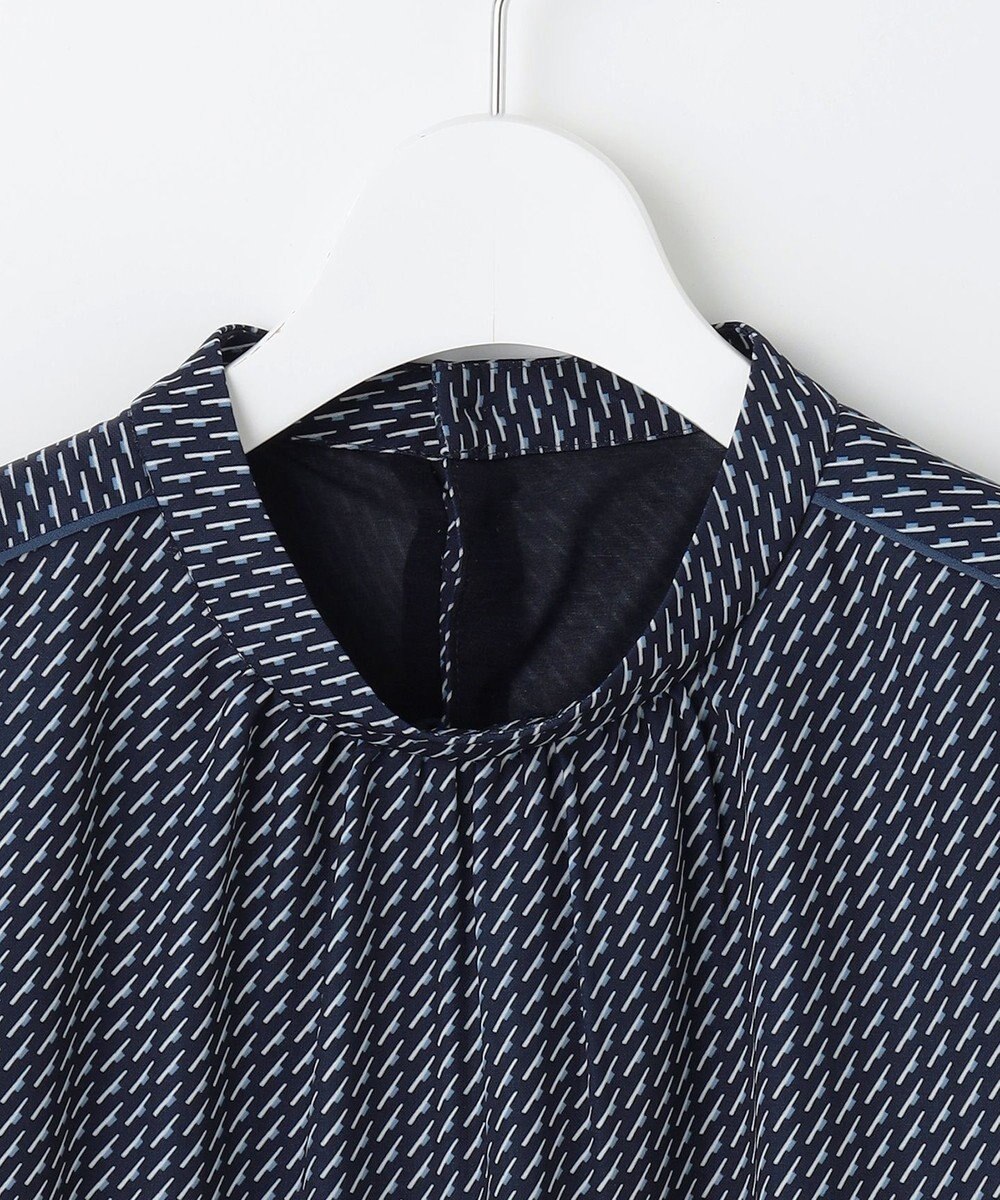 J.PRESS LADIES 幾何プリント モックネック カットソー 