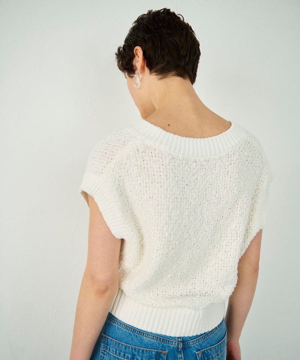 GRACE CONTINENTAL カノコショートニットトップ 