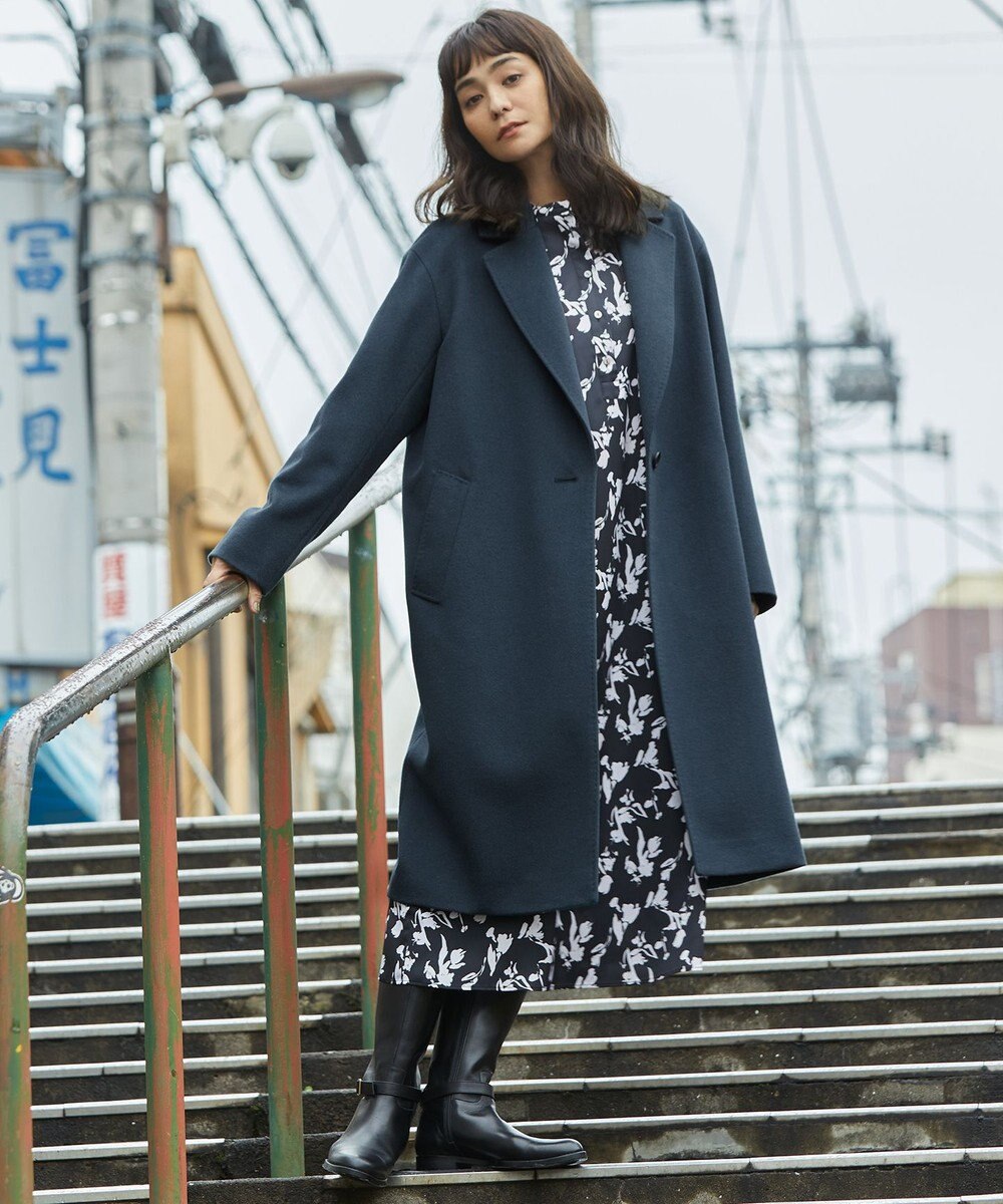 23区 【CLASSY.1月号掲載】ウールカシミヤビーバー チェスターコート 