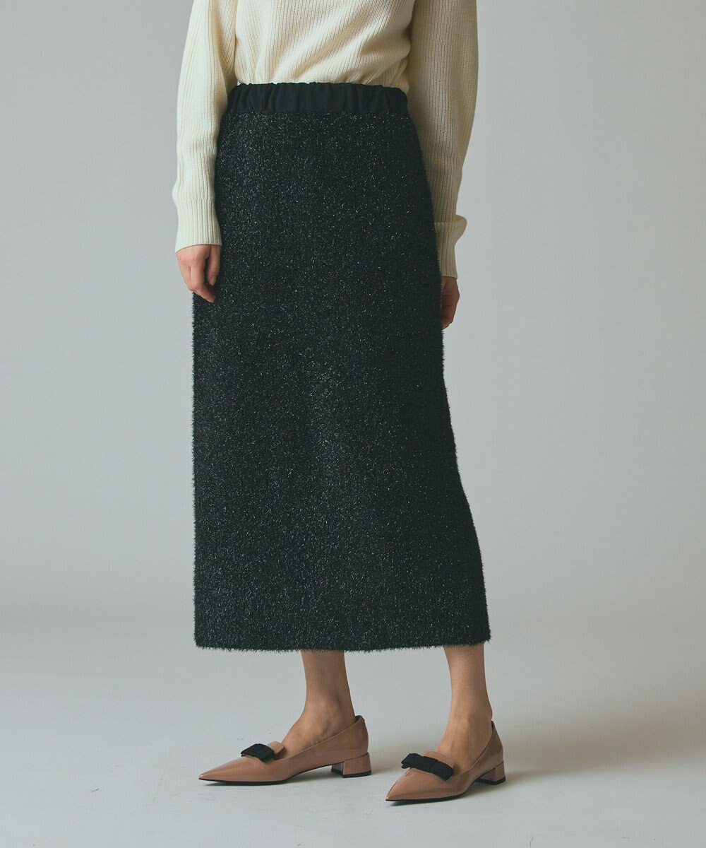 GRACE CONTINENTAL フェザーヤーンシャイニースカート 