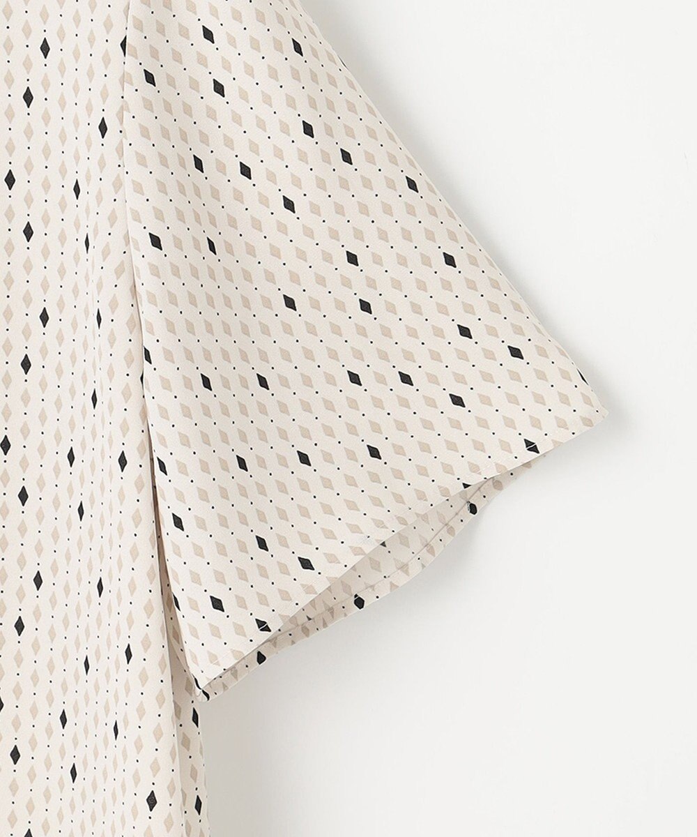 23区 S 【洗える】バックサテンアムンゼン レユールダイヤプリント ブラウス 