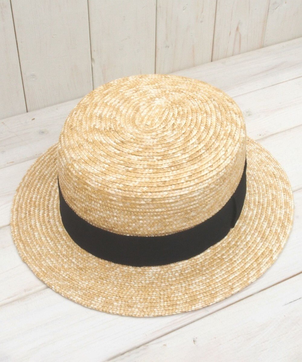 石田製帽 【UNISEX】 細麦ストローハット キャノチエ 