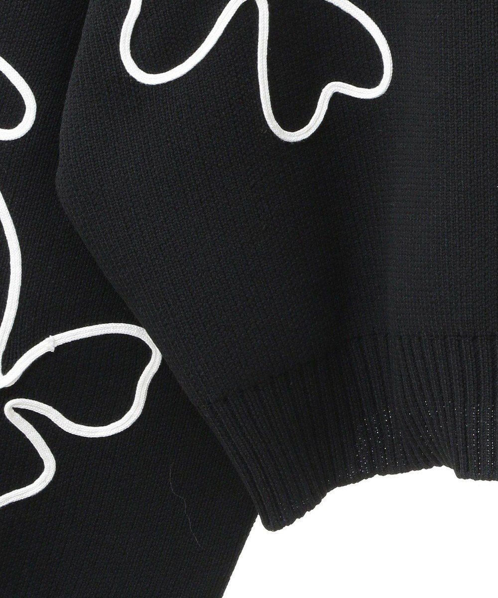 Green Parks ・ＥＬＥＮＣＡＲＥ　ＤＵＥ　コード刺繍花柄ニット 