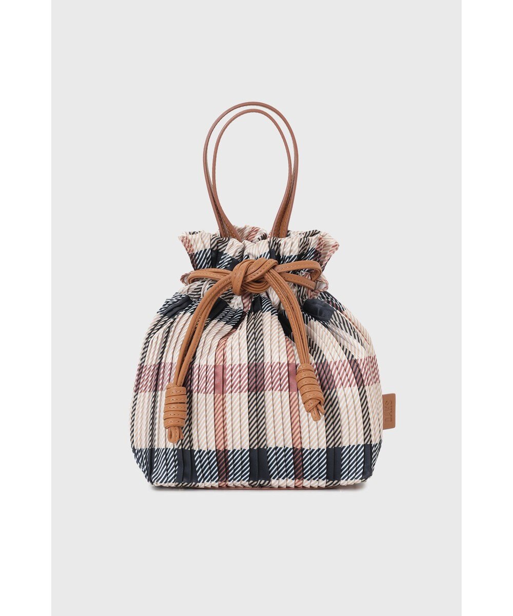 DAKS 【軽量】ポリエステル ハウスチェック 2WAY巾着バッグ 