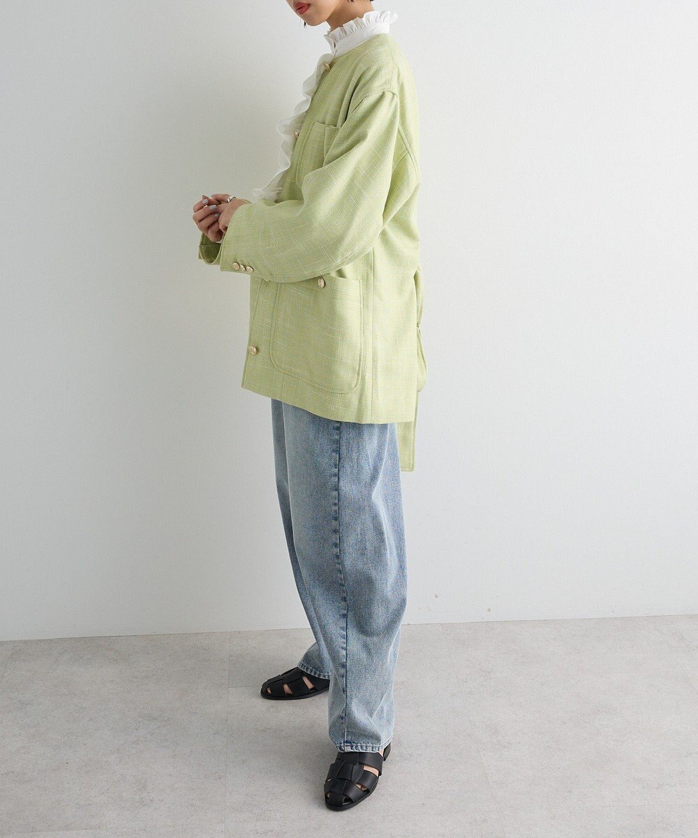 Green Parks ツィードミディ丈ジャケット 