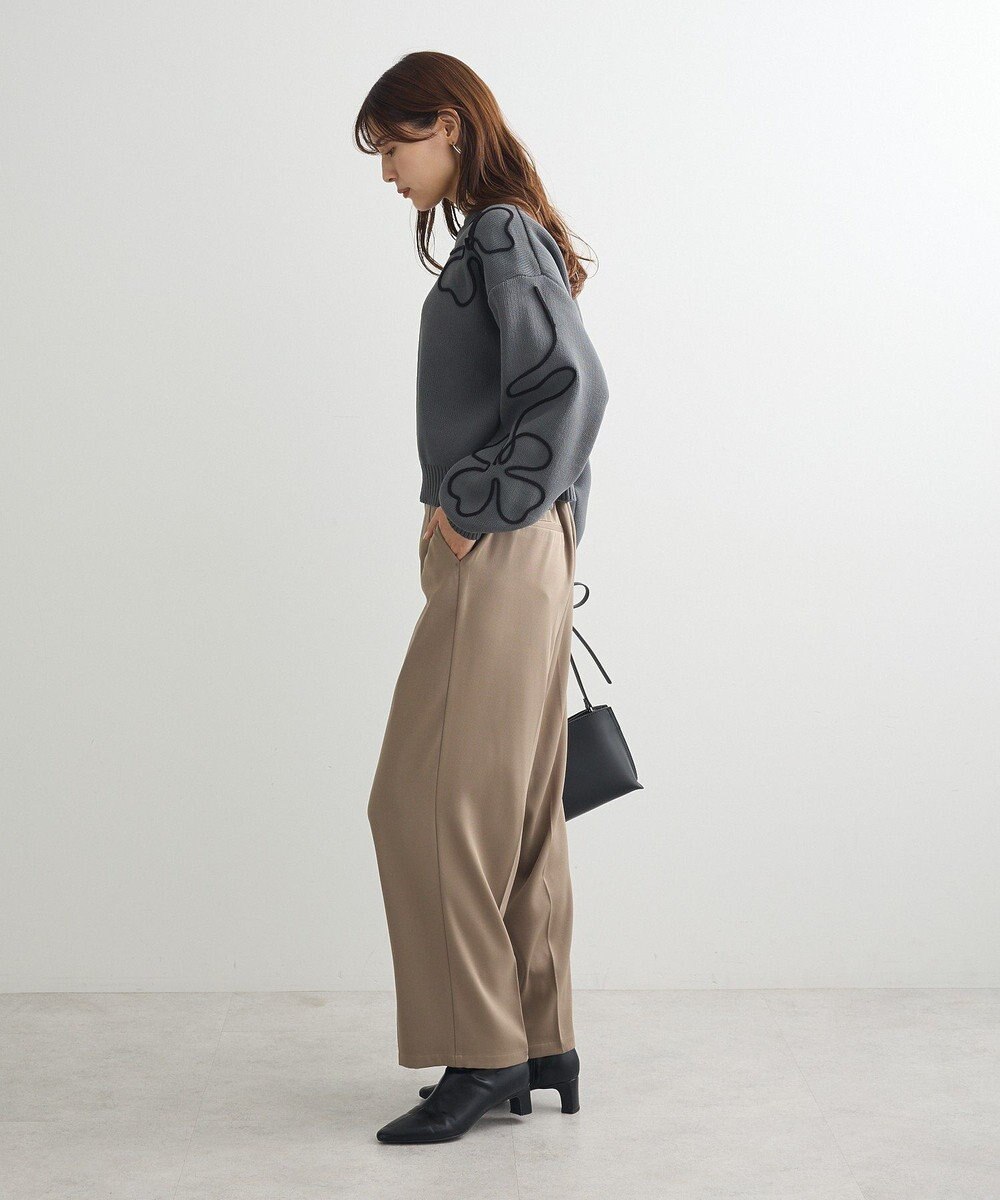 Green Parks ・ＥＬＥＮＣＡＲＥ　ＤＵＥ　コード刺繍花柄ニット 