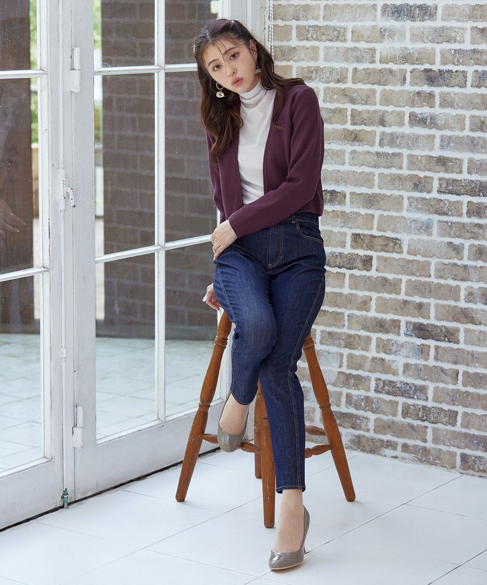 Tiaclasse L 【新色追加・洗える】ストレートショートニットボレロ 