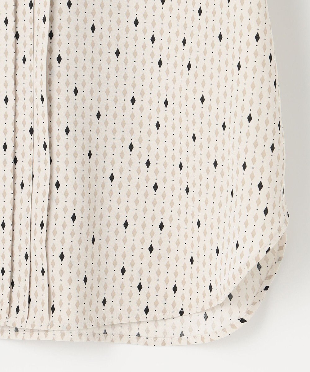 23区 【洗える】バックサテンアムンゼン レユールダイヤプリント ブラウス 