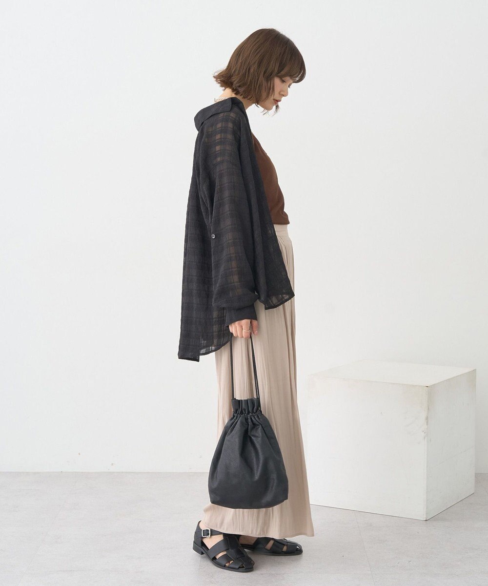 earth music&ecology マットサテンスカーチョ 