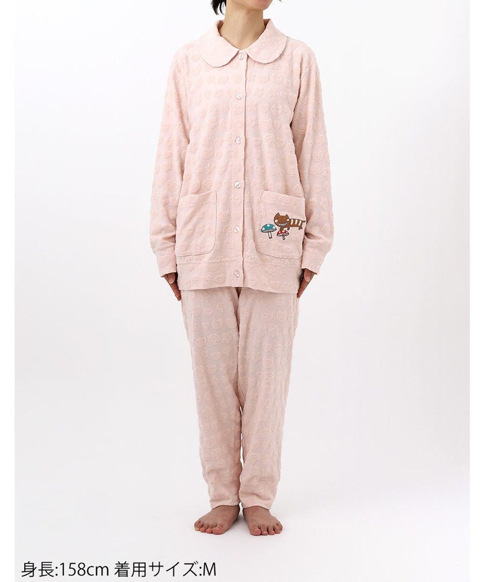tsumori chisato SLEEP ツモリチサト パジャマ 長袖 長ズボン 綿混(本体) パイル素材 上下セット 前開き tsumori chisato SLEEP UDX556 /ワコール 
