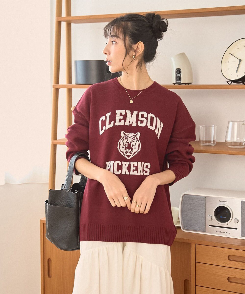 WEGO 【新色追加/ユニセックス着用ITEM/SMLサイズ展開】ジャガードグラフィックプルオーバー（LS） 