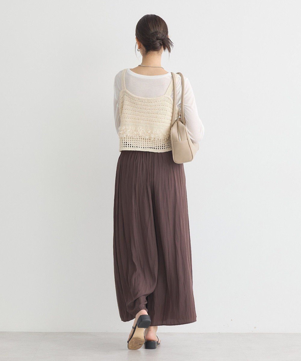 earth music&ecology マットサテンスカーチョ 