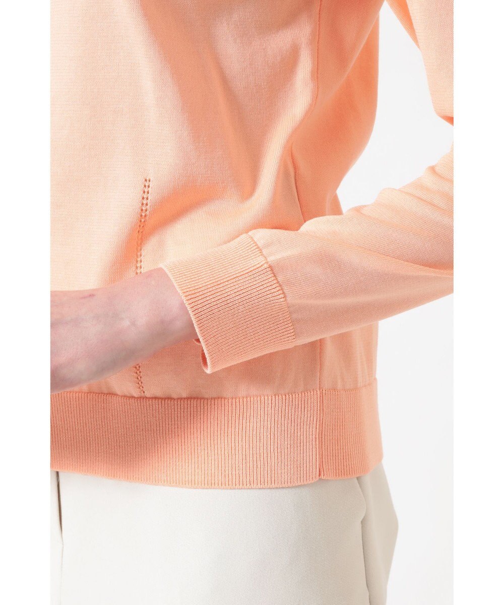 DAKS 綿ポリエステル ハウスチェックジャカード カーディガン 