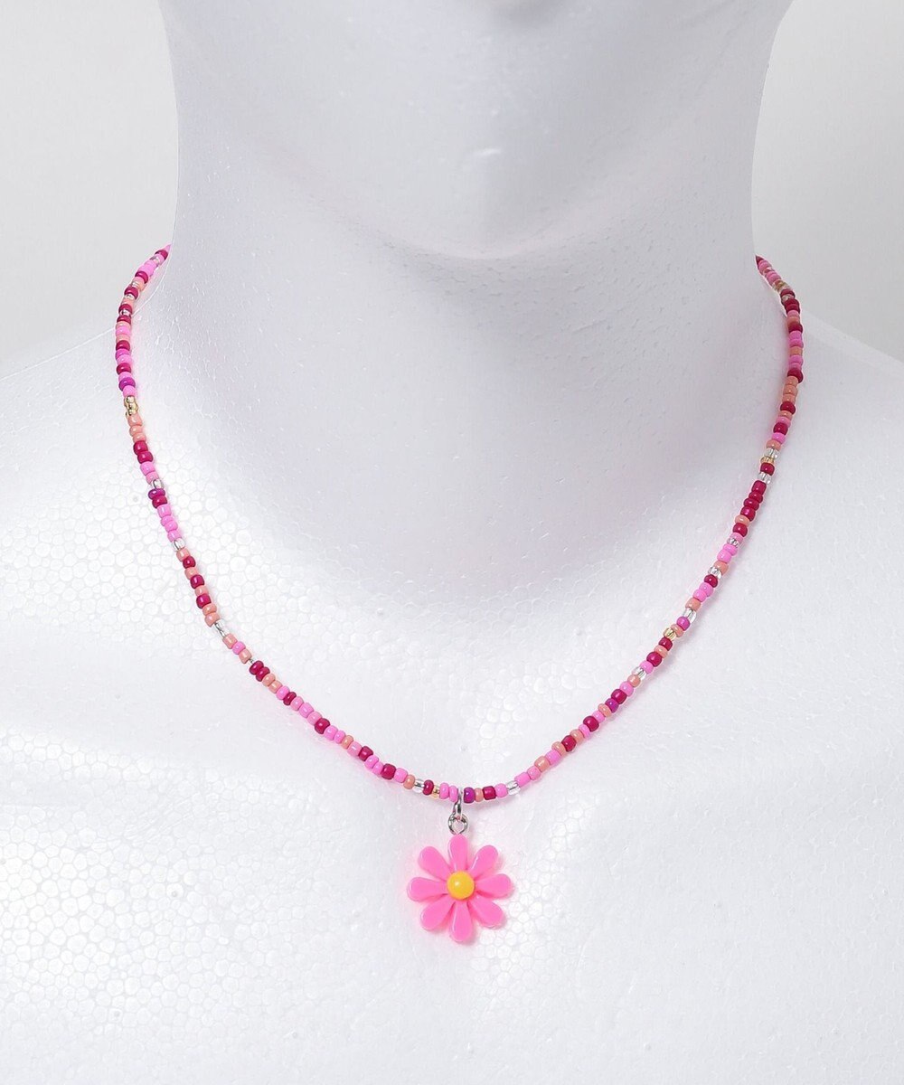 WEGO Lフラワーカラービーズネックレス 