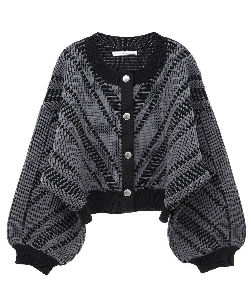 Green Parks ・ＥＬＥＮＣＡＲＥ　ＤＵＥ　ジャカードカーディガン 