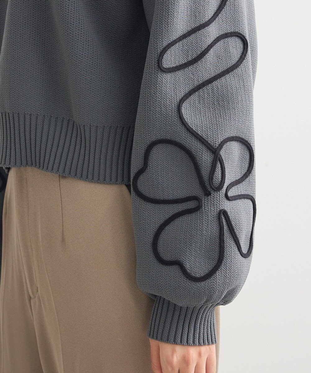 Green Parks ・ＥＬＥＮＣＡＲＥ　ＤＵＥ　コード刺繍花柄ニット 