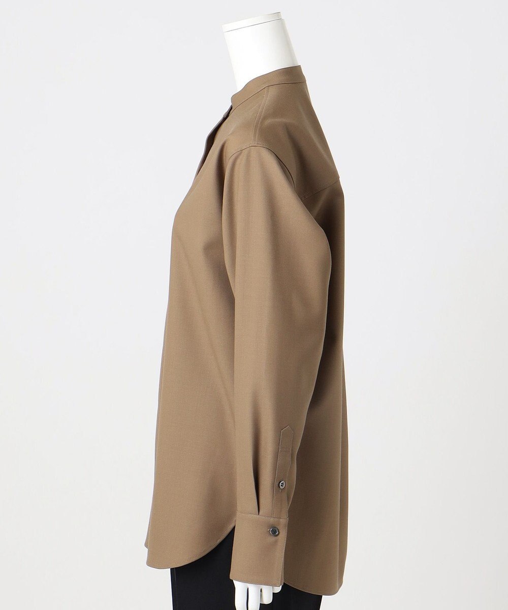 23区 S 【エステータ】ウールツイル バンドカラーシャツ 