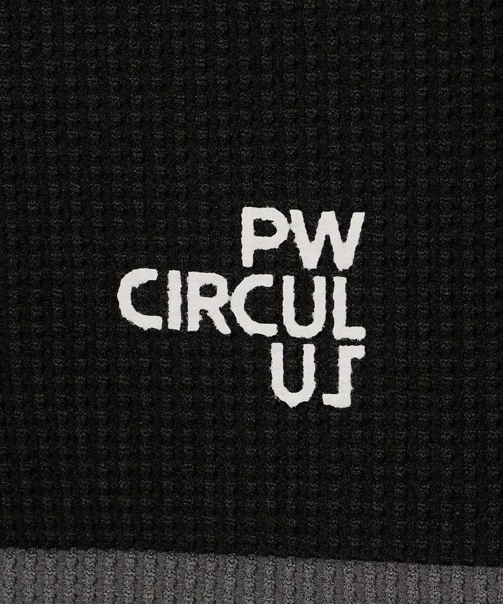 PW CIRCULUS 今が旬トップス！【ドライな肌触り / UV遮蔽率98.9% UVカット / ストレッチ】【MEN】ワッフルハーフジップトップス  ゴルフ 