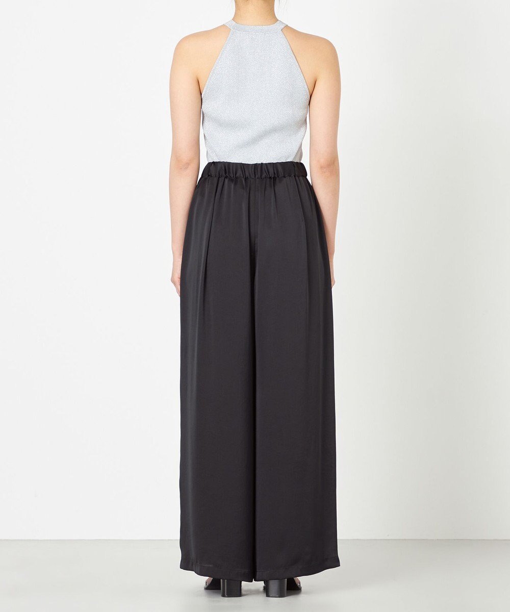 NAVE 【Nave・洗える/ウエストゴム】ヴィンテージサテン ワイドパンツ 