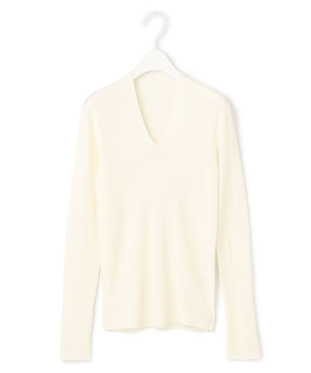 ICB 【洗える】エクストラファインメリノ Vネックプルオーバー 