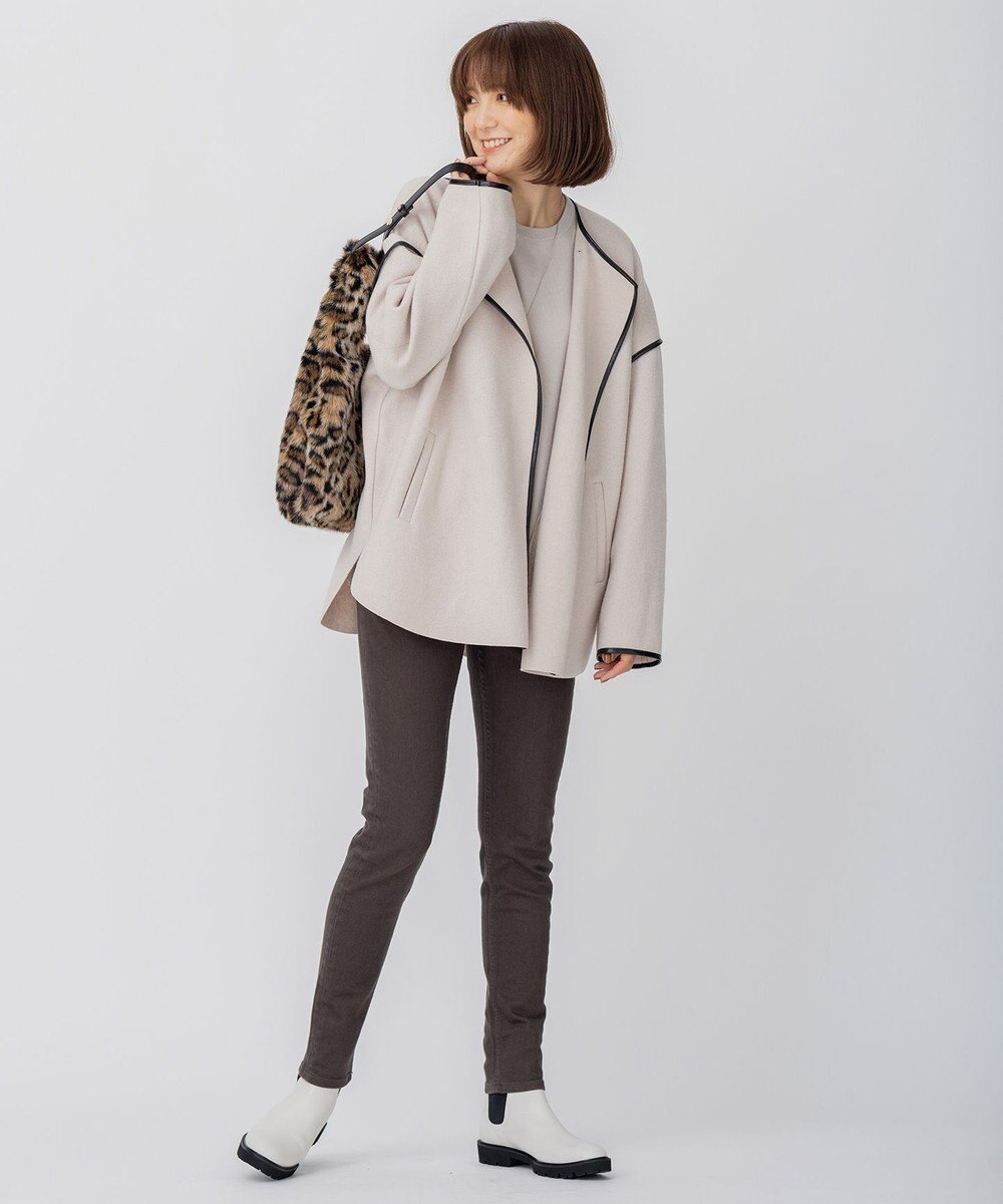 23区 【12色展開/新色追加】ウーステッドウール ビッグシルエット ニット 