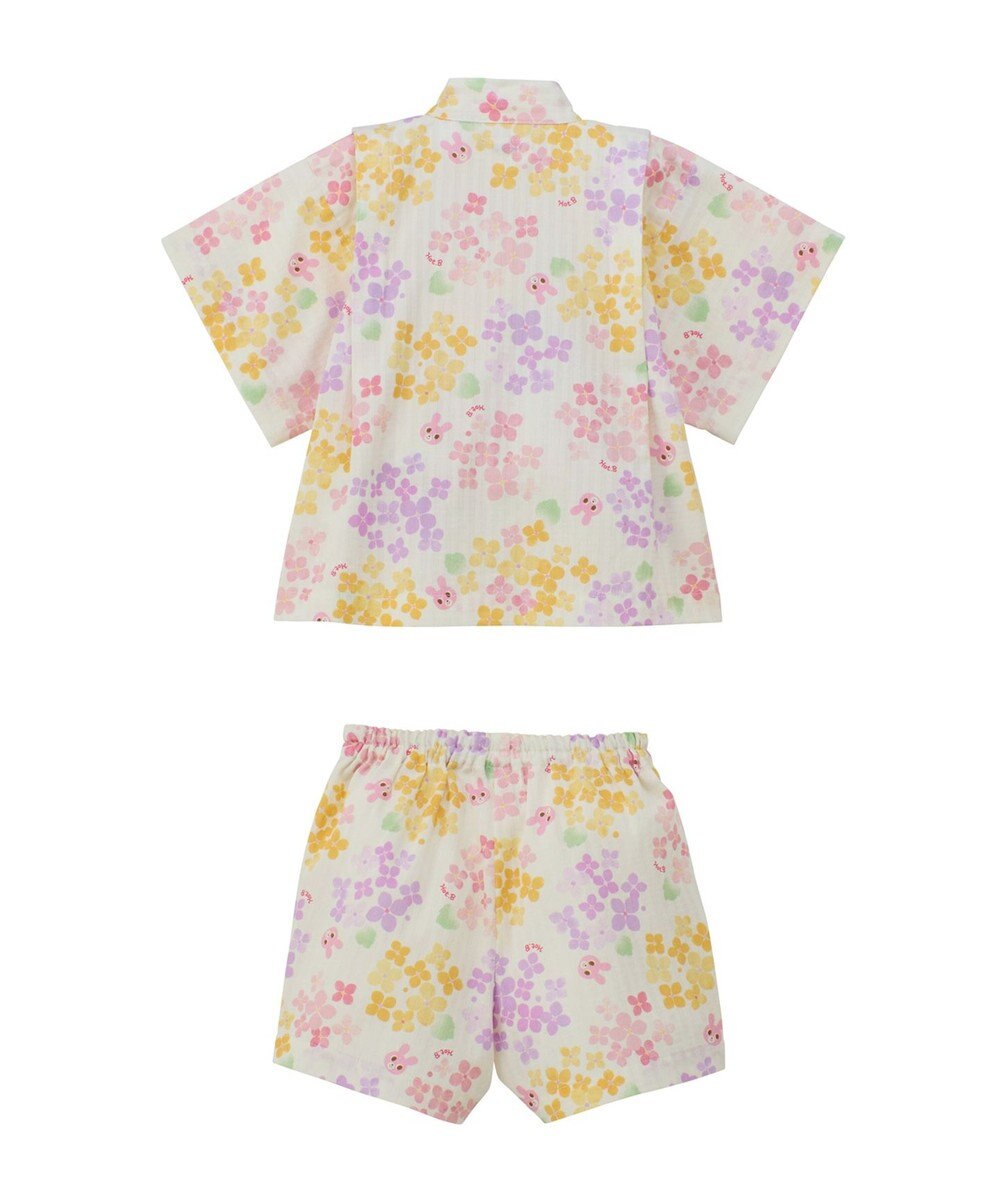 MIKI HOUSE HOT BISCUITS 【80-120cm】総柄 甚平スーツ 