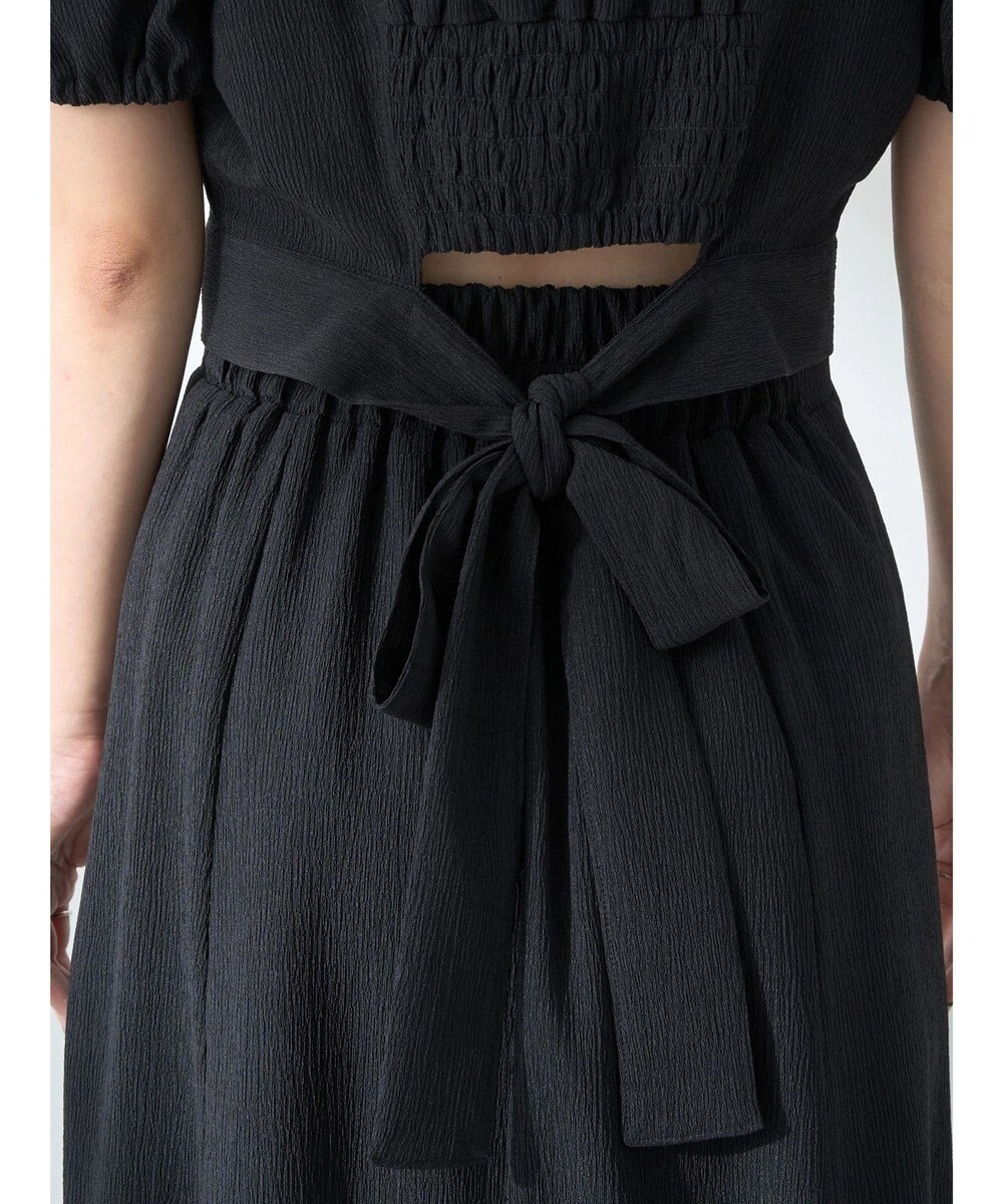 earth music&ecology ＳＥＴ２点バックリボンブラウス＋フレアスカート 