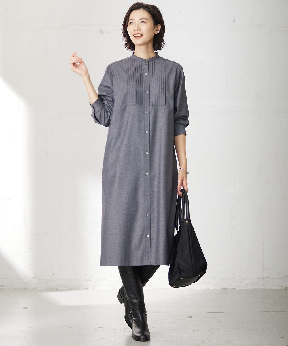 J.PRESS LADIES S 【洗える】50/2 T/Rウォッシャブルギャバ ワンピース 