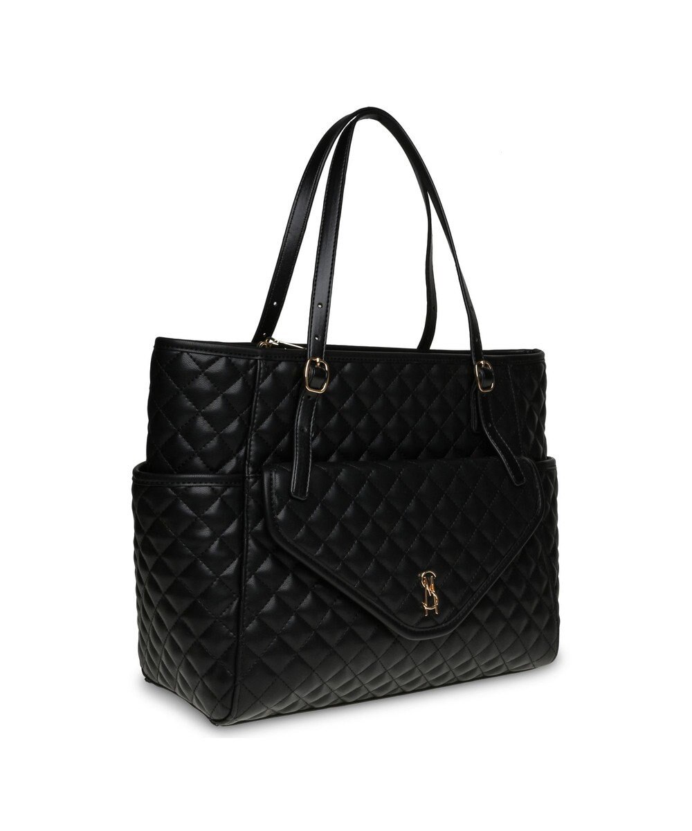 STEVE MADDEN BVIBRATO サイドポケット付きキルティングトートバッグ 